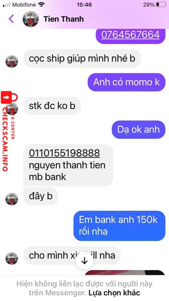 Evidencia contra Nguyen Tien Thanh