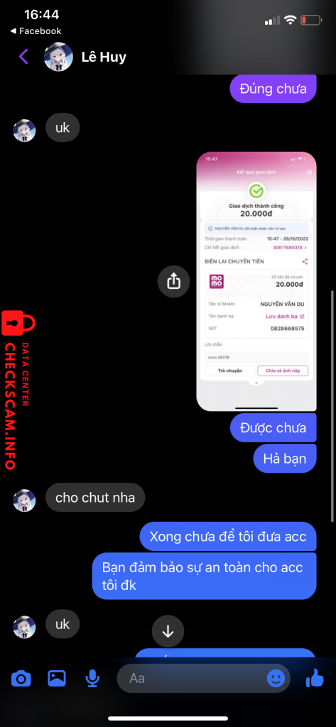 Evidencia contra Nguyễn Văn Du