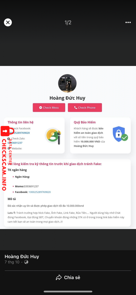 หลักฐานที่เป็นโทษต่อ Hoàng Đức Huy