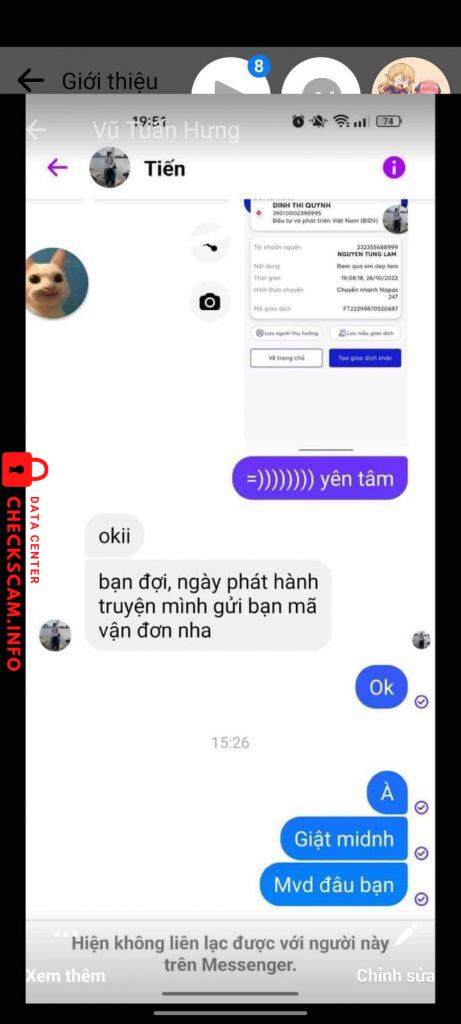 หลักฐานที่เป็นโทษต่อ DINH THI QUYNH