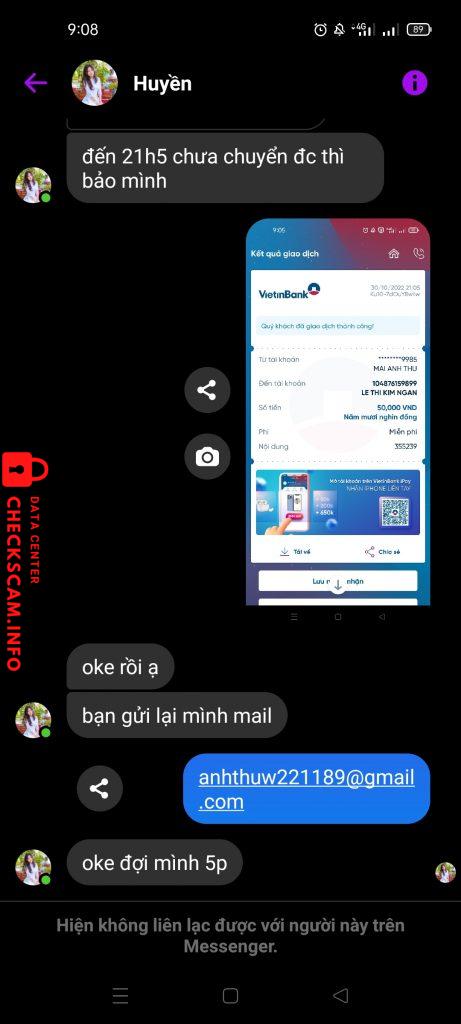 หลักฐานที่เป็นโทษต่อ LE THI KIM NGAN