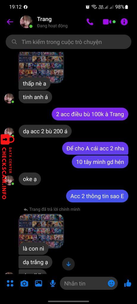 対する証拠 NGUYỄN THỊ THÙY TRANG