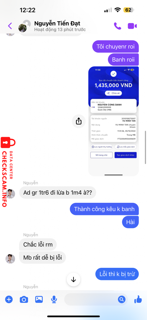 対する証拠 Nguyễn công danh