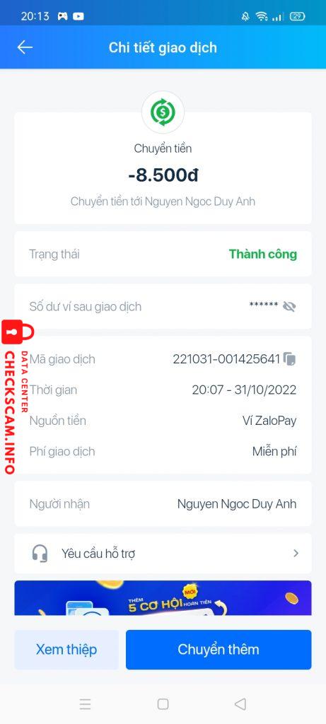 対する証拠 Nguyễn Ngọc Duy Anh 