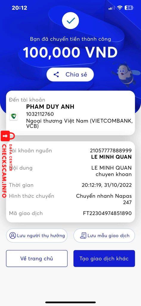 対する証拠 Phạm Duy Anh
