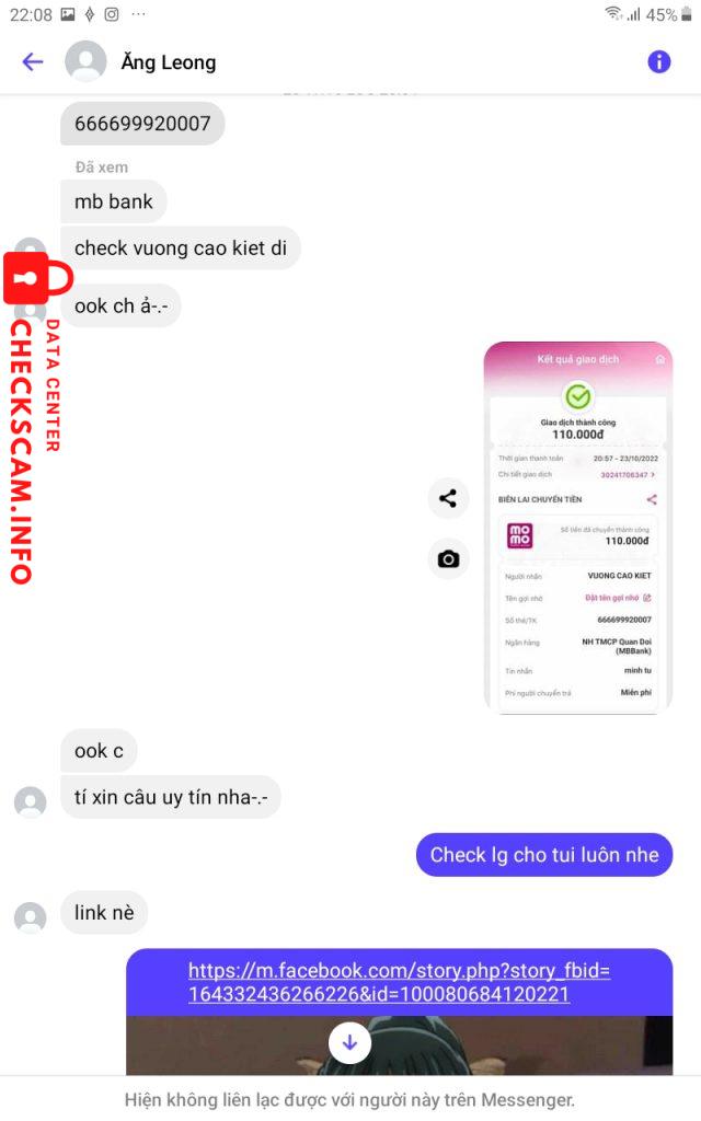 対する証拠 VUONG CAO KIET