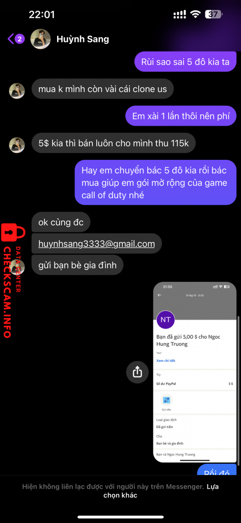 対する証拠 Nguyễn Huỳnh Sang