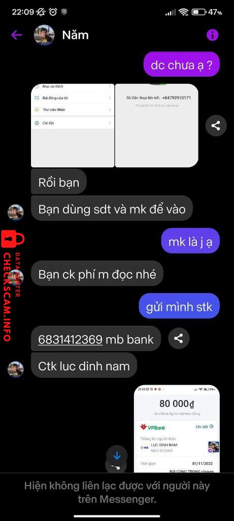 対する証拠 LUC DINH NAM