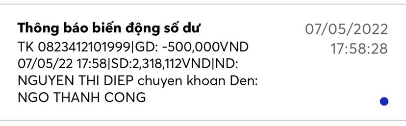 対する証拠 Ngô Thành Công