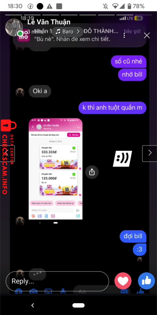 対する証拠 Lê Văn Thuận