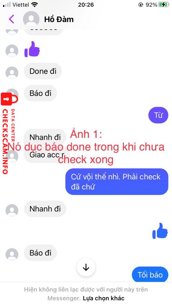 対する証拠 HỒ HOÀNG MINH ĐÀM