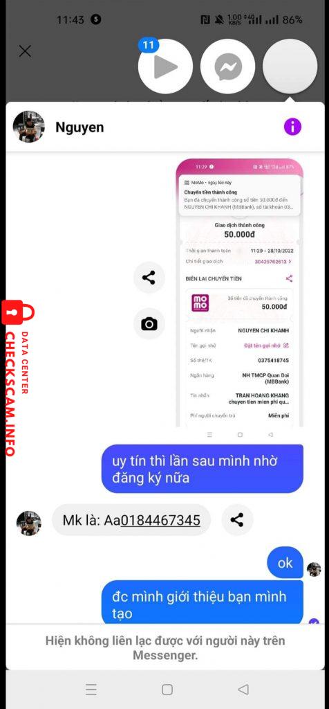 対する証拠 NGUYEN CHI KHANH