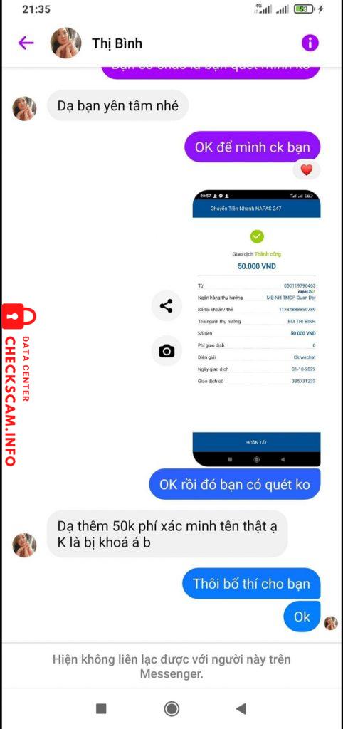 対する証拠 BÙI THỊ BÌNH