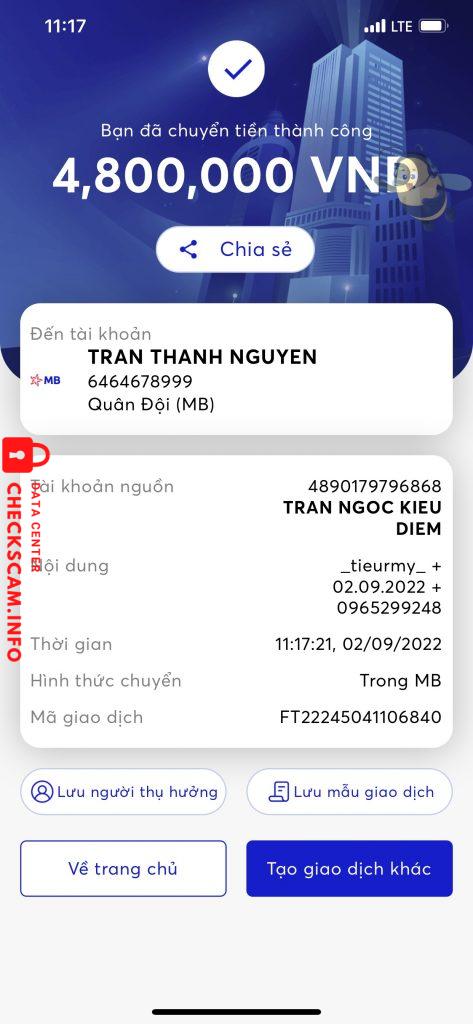 対する証拠 Trần Thanh Nguyên Khoa