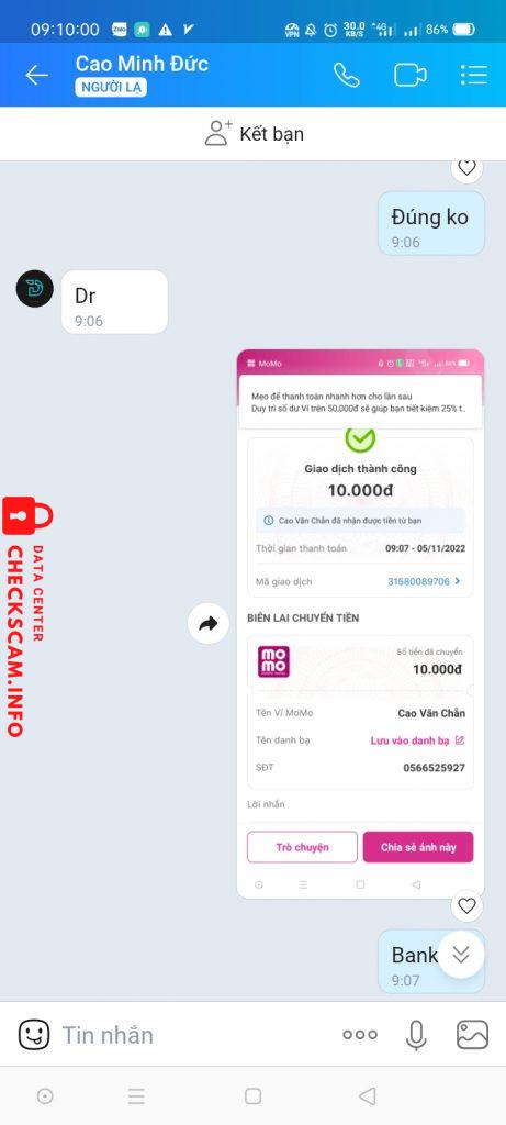 対する証拠 Cao Văn Chẵn