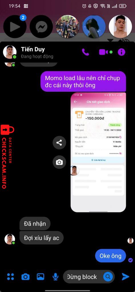 対する証拠 Lương Trương Khánh