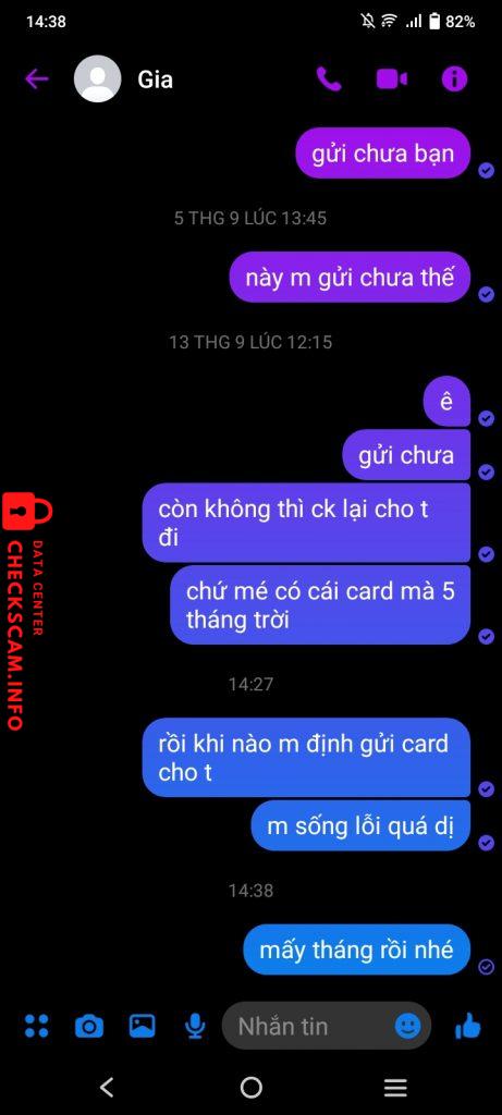 対する証拠 Tran Quynh Gia Lac