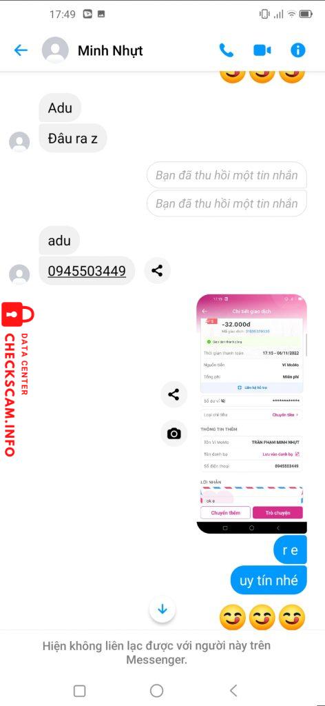 หลักฐานที่เป็นโทษต่อ Trần Phạm Minh Nhựt