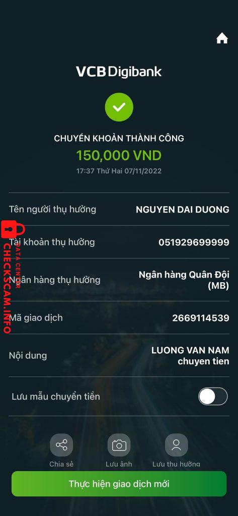 หลักฐานที่เป็นโทษต่อ Nguyễn Đại Dương