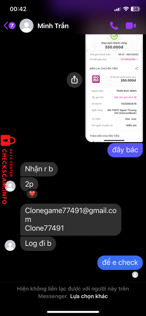 対する証拠 Trần Đức Minh