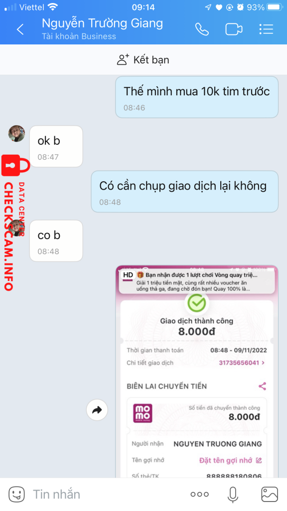 対する証拠 NGUYEN TRUONG GIANG