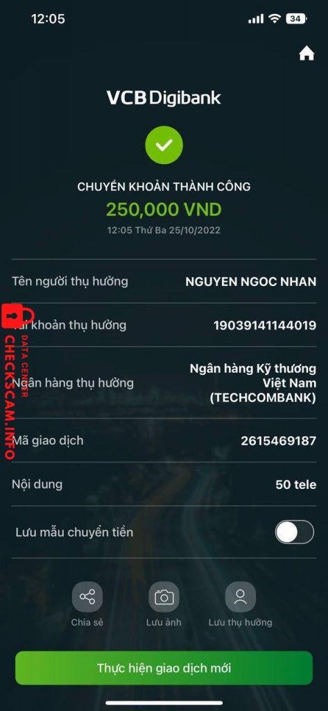 対する証拠 NGUYỄN NGỌC NHÀN