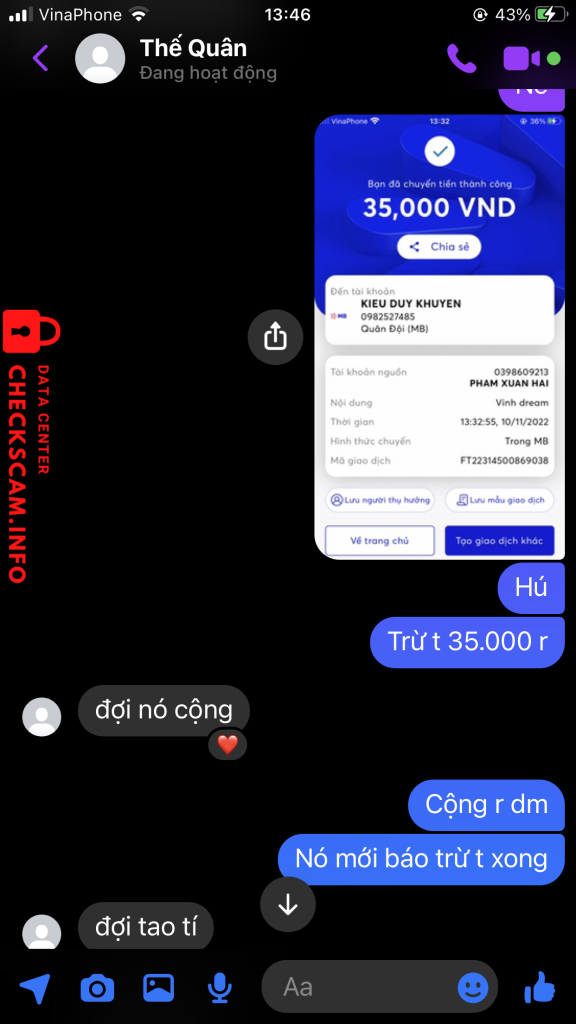 対する証拠 KIEU DUY CHUYEN