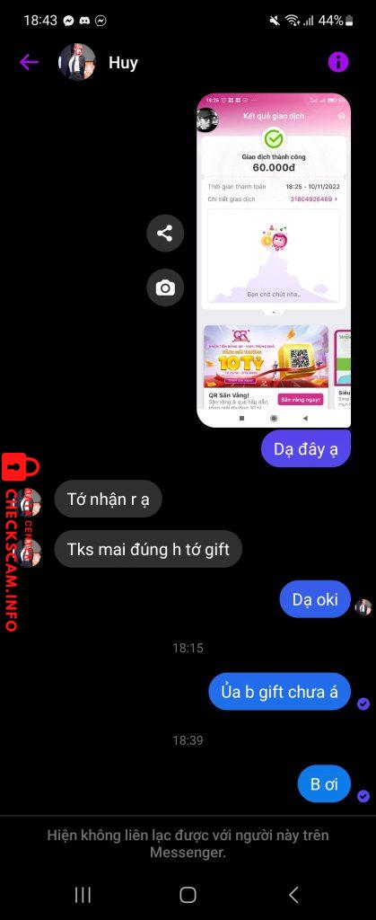 対する証拠 Bùi Huy Hoàng