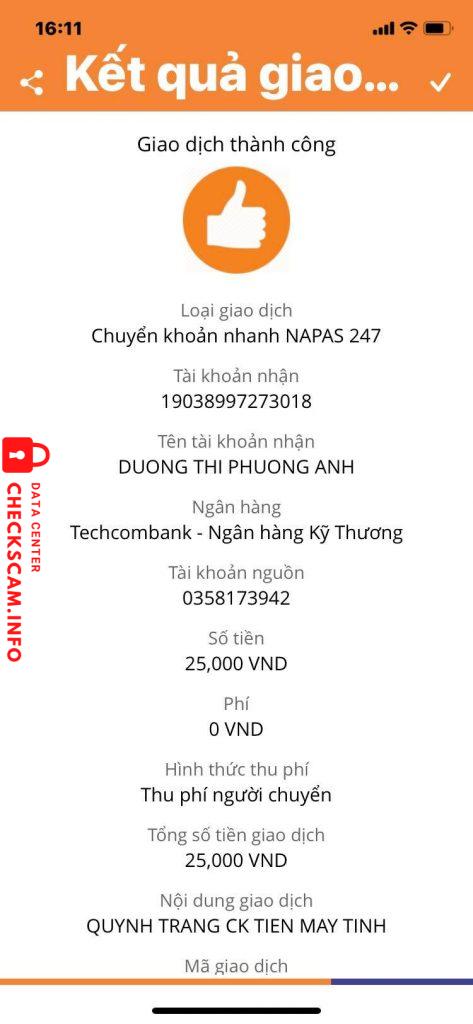 対する証拠 DUONG THI PHUONG ANH