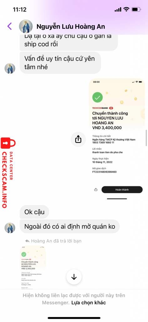 対する証拠 Nguyễn Lưu Hoàng An