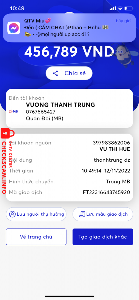 Αποδεικτικά στοιχεία κατά VUONG THANH TRUNG