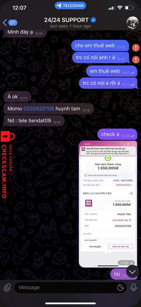 Доказательства против Huynh Tam