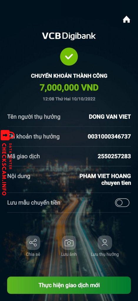 Bukti melawan Đồng Văn Việt