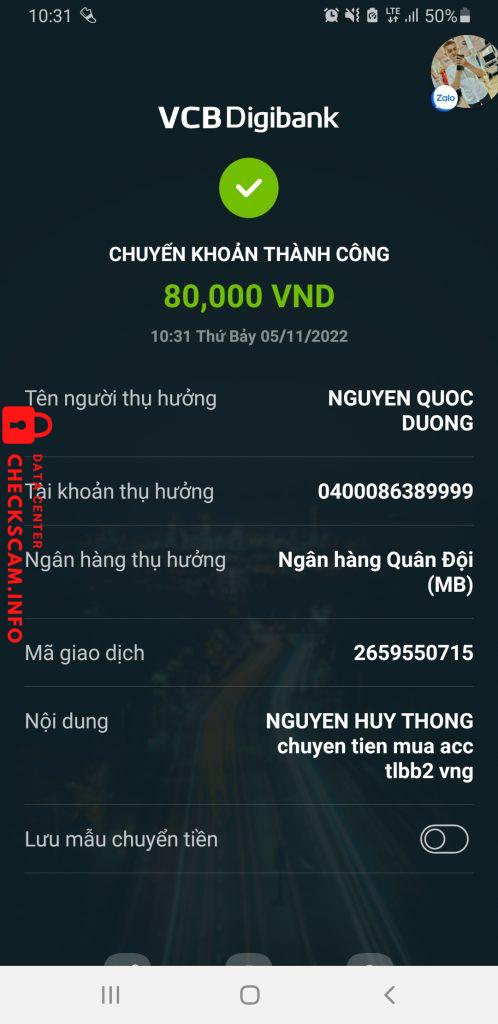 Bukti melawan Nguyen quoc duong