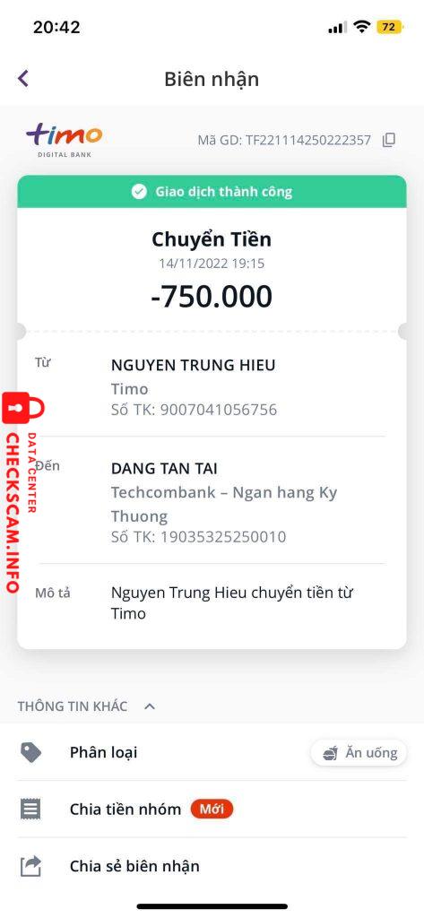 Bukti melawan DANG TAN TAI
