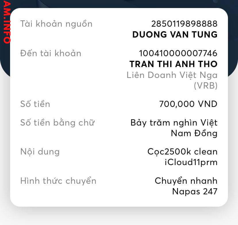 Bukti melawan Trần thị anh thơ 