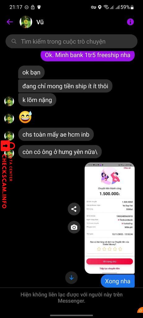 Bukti melawan Vu Duy Hai