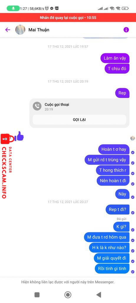 対する証拠 NGUYEN THI DAO