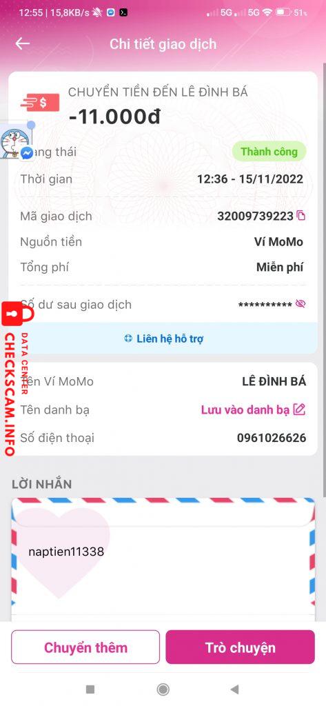 対する証拠 LÊ ĐÌNH BÁ