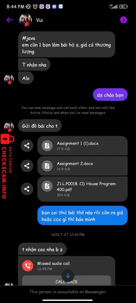 Αποδεικτικά στοιχεία κατά HOANG THI VUI