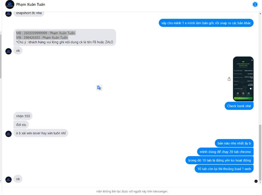 Preuves contre Phạm Xuân Tuấn