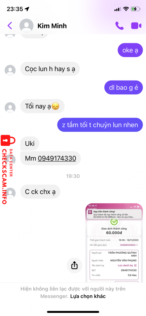 Preuves contre Nguyễn Văn Phụng