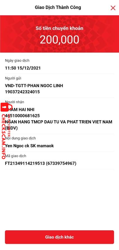 Preuves contre Phạm Hải Nhi