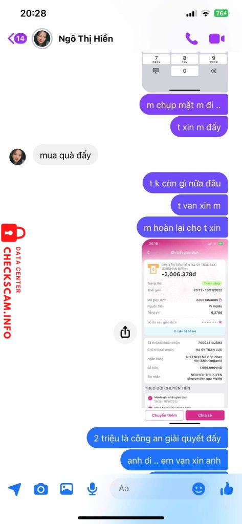 Bewijs tegen Ha Sy Tran Luc
