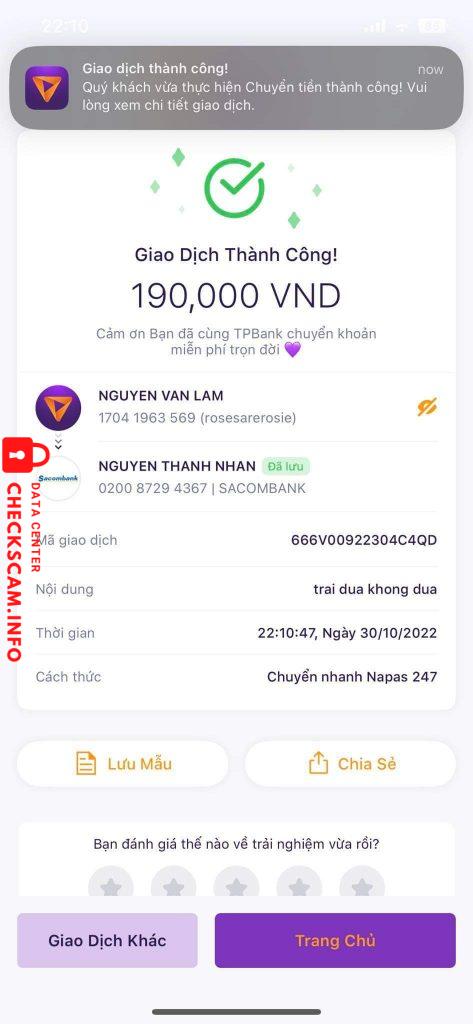 Bewijs tegen Nguyen Thanh Nhan