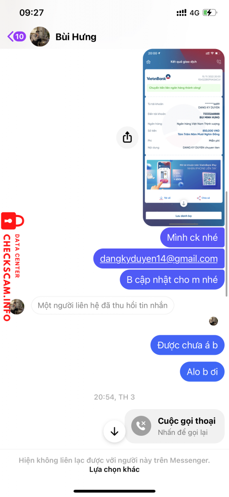 Bewijs tegen Bùi Minh Hưng