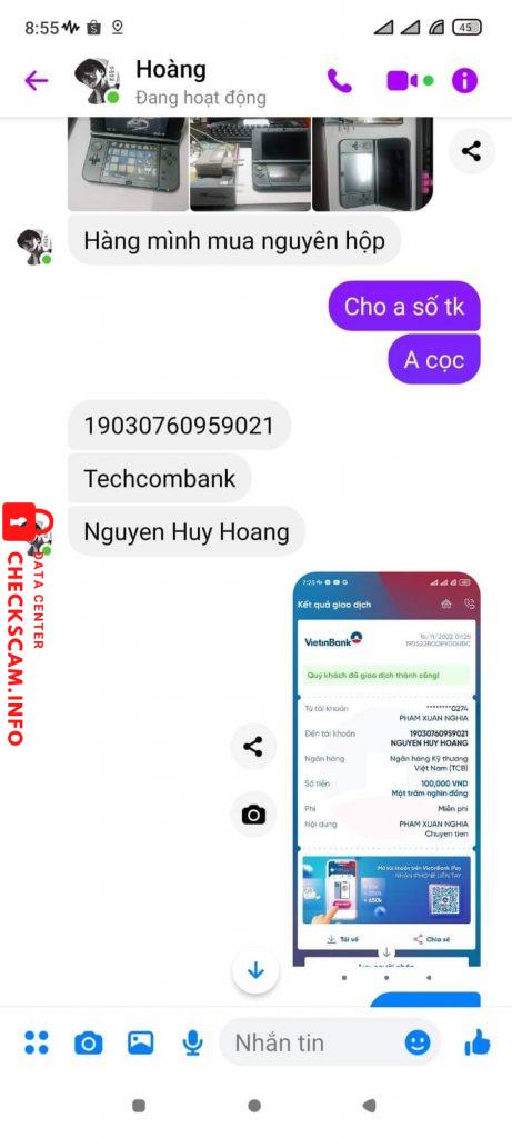 Bằng chứng chống lại Nguyễn Huy Hoàng 