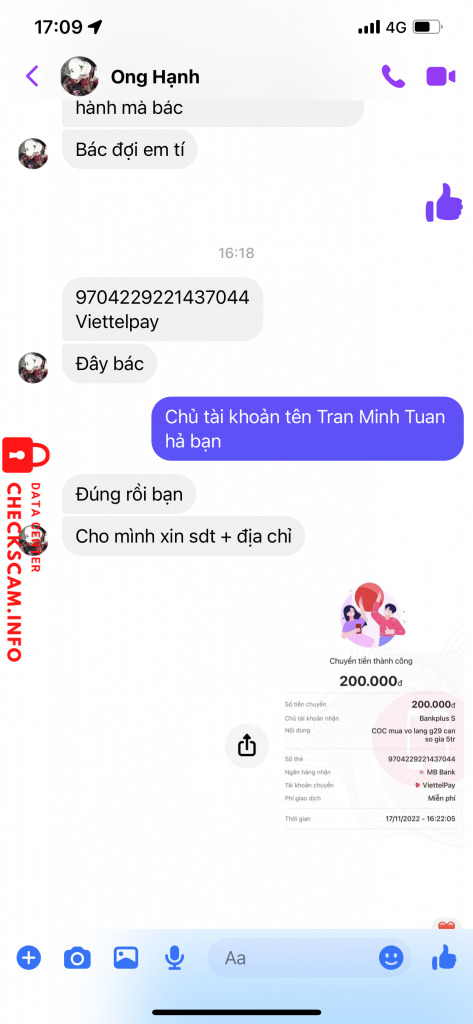 Αποδεικτικά στοιχεία κατά Tran minh tuan
