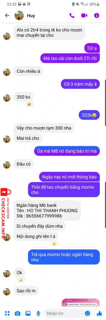 対する証拠 HO THI THANH PHUONG