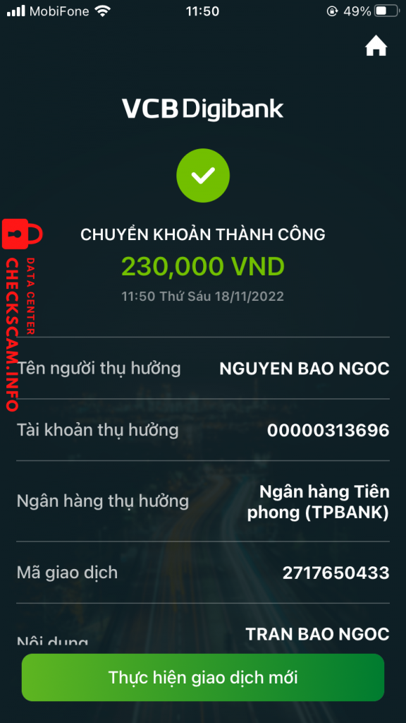 Preuves contre NGUYEN BAO NGOC